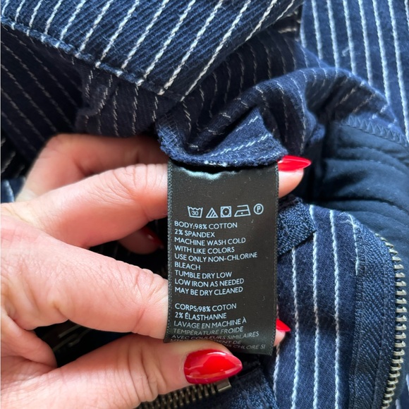 Silent + Noise Zip Navy Stripe Pants - Picture 7 of 9